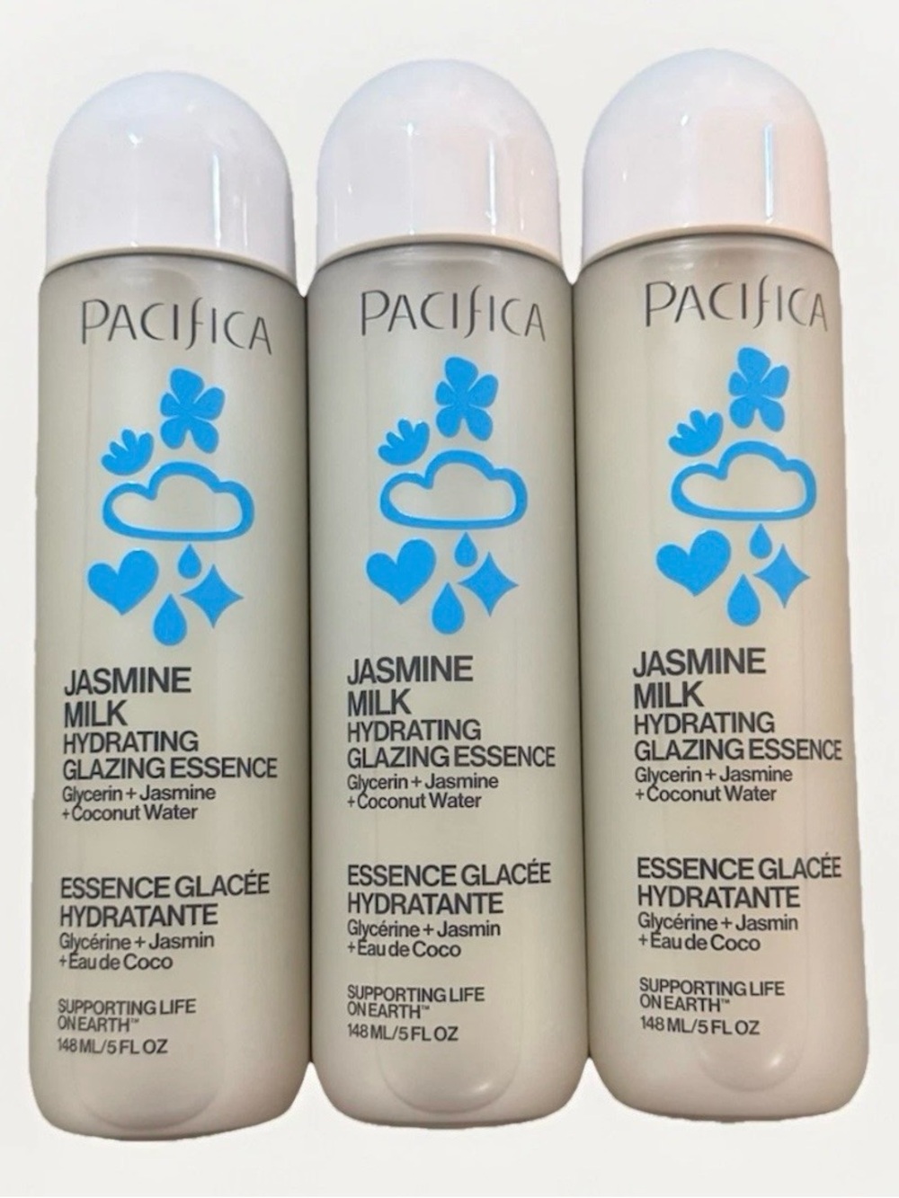 Pacifica Jasmine Milk Hydrating Glazing Essence - 3 Pack Bundle